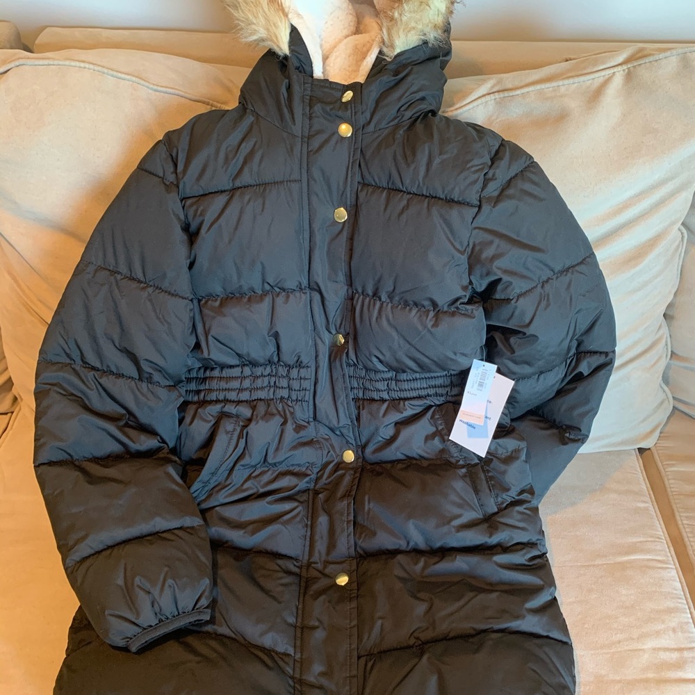 GIRL’S OLD NAVY HOODED FROST-FREE LONG-LINE JACKET